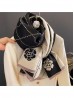 Diamond & Flower Print Blanket Scarf 